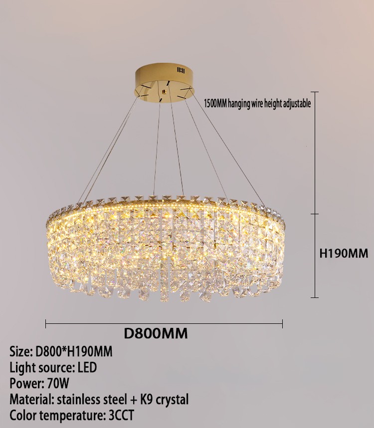 254/3CCT Light luxury crystal chandelier