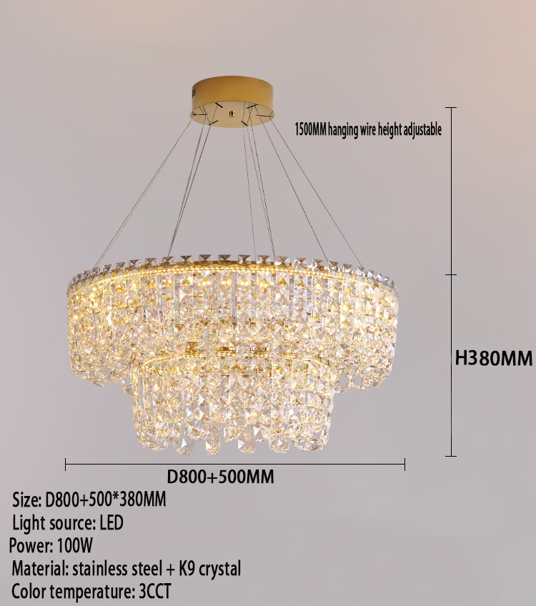 254/3CCT Light luxury crystal chandelier
