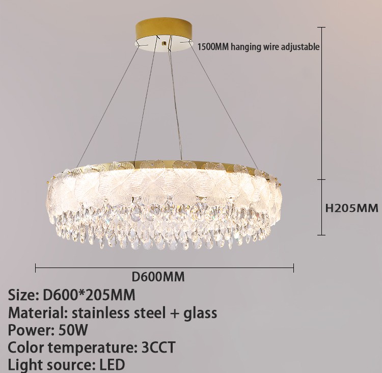 254/Light luxury k9 crystal chandelier