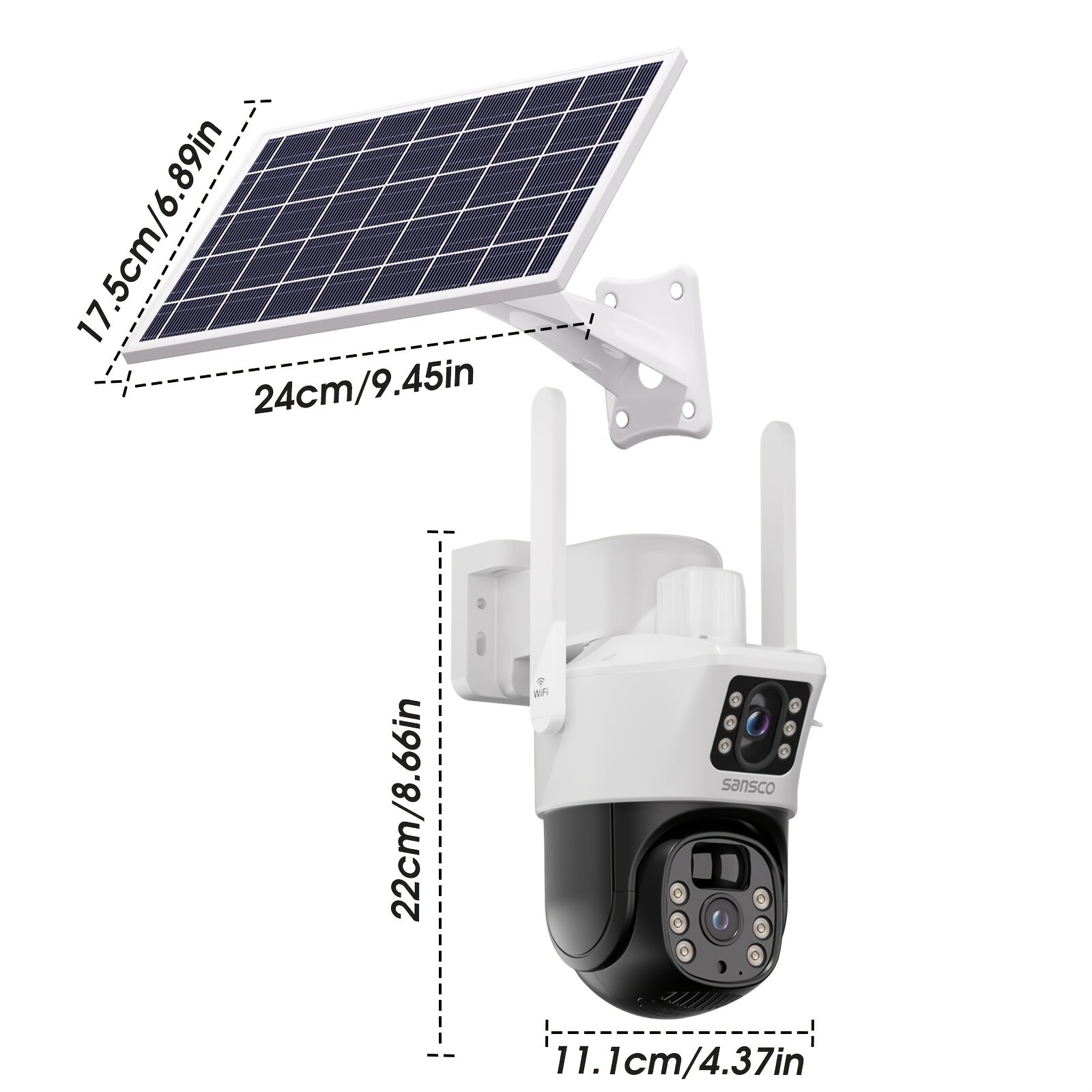 8mp solar powered wireless security camera