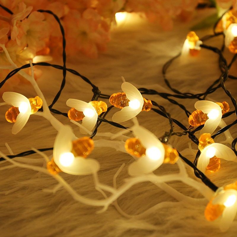YD99-solar lamp Bee Shape Courtyard LED Fairy Light Plastic Decorat