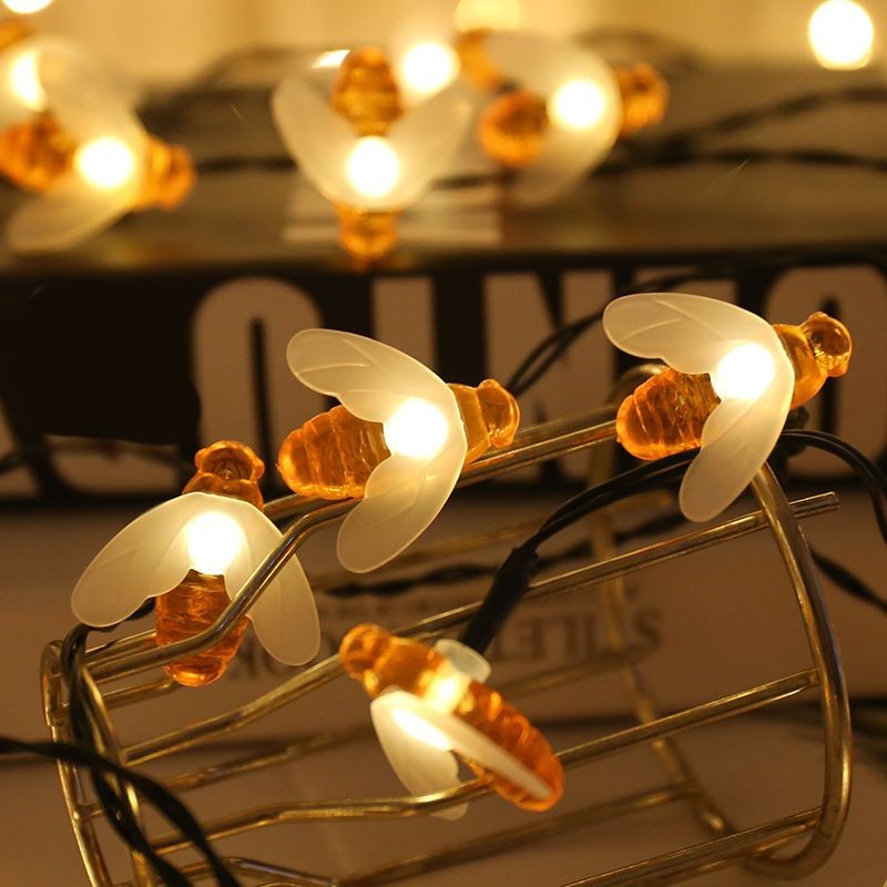 YD99-solar lamp Bee Shape Courtyard LED Fairy Light Plastic Decorat