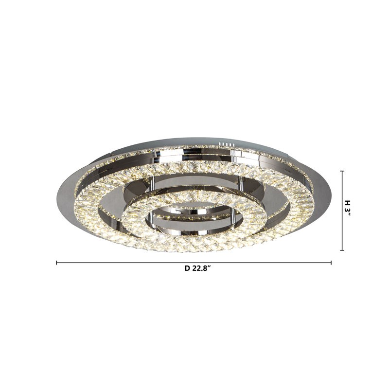 Modern stainless steel crystal lamp