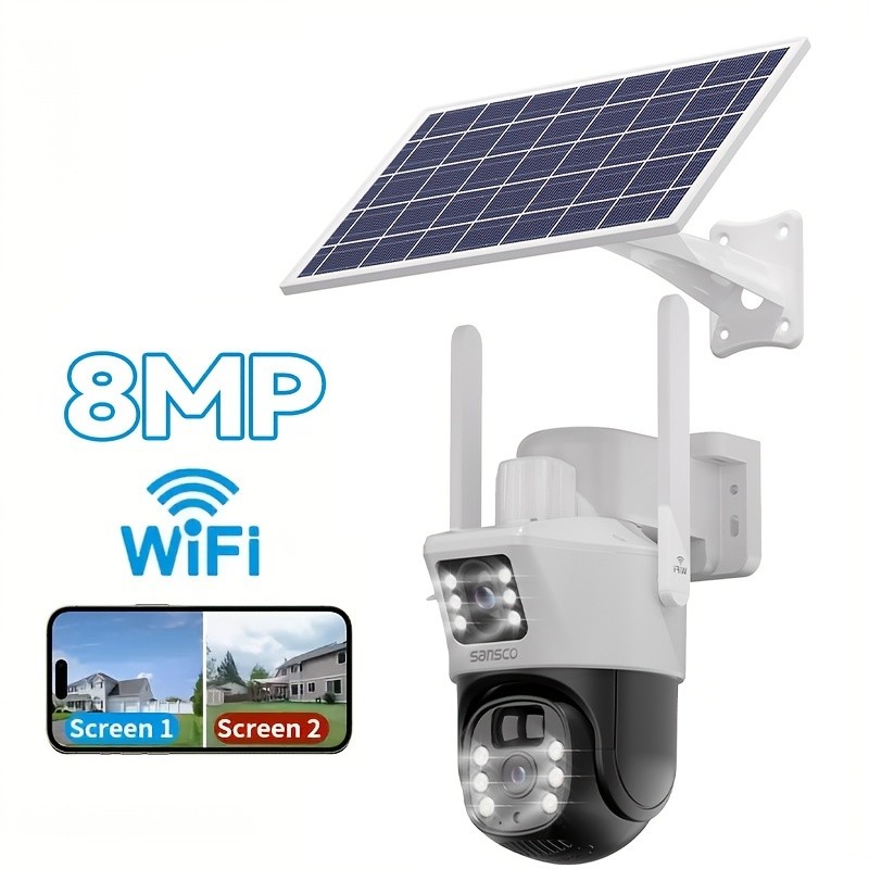 Solar powered wireless security camera outdoor