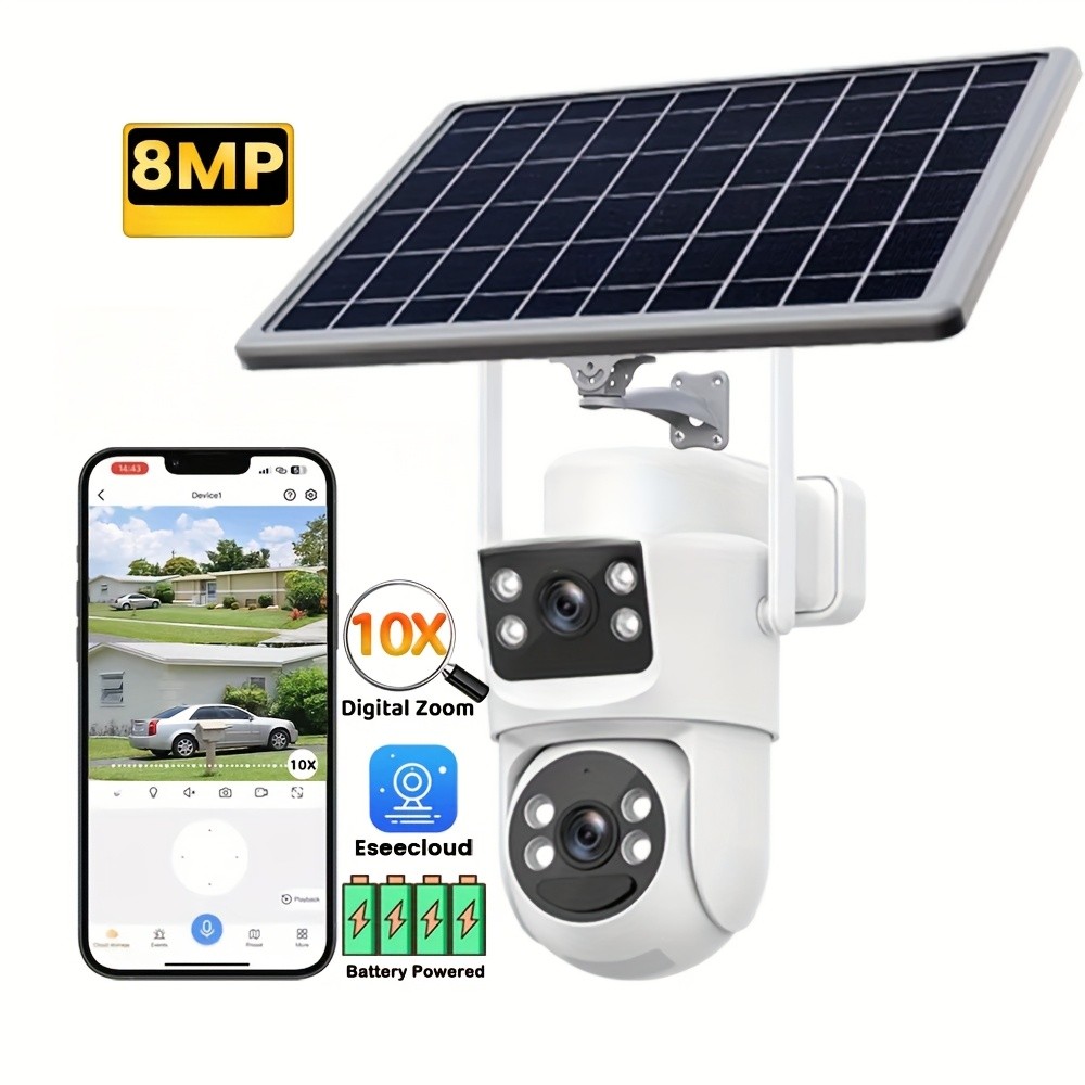 Solar powered wireless security camera outdoor