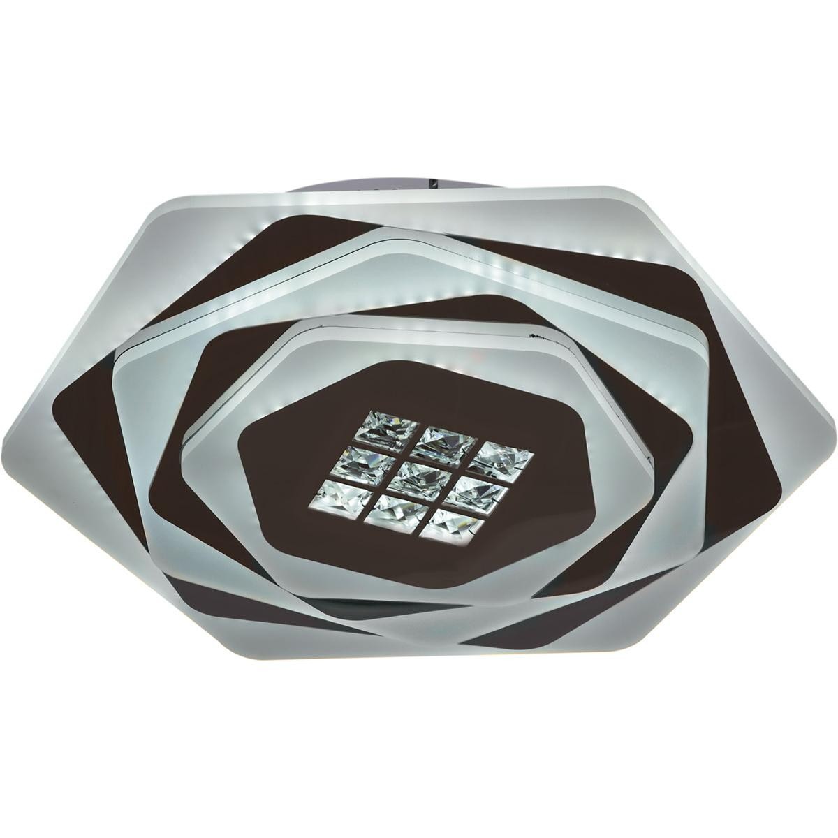 Thickened octagonal crystal ceiling lamp