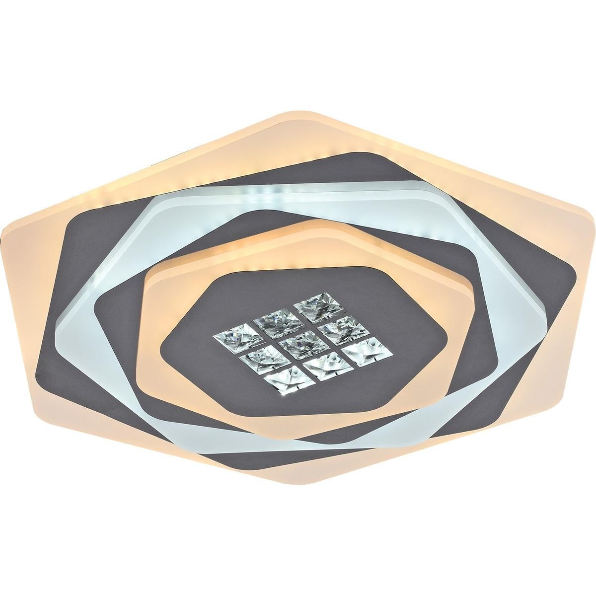 Thickened octagonal crystal ceiling lamp